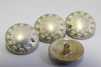 0201/01/039/28/18 - Ösenknopf, Metall, Gr. 17 mm  (28"), silber/  kupfer