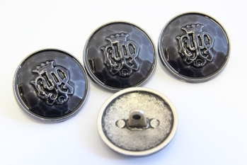 0201/01/076/32/561 - Ösenknopf, Metall, Gr. 20 mm  (32"), schwarz