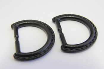 0201/07/031/30/133 - D- Ring/ Schnalle, Polyester, Gr. 30 mm ( Durchlass), schwarz
