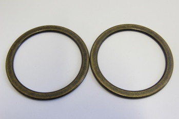 0201/14/092/60/08 - Zierteil, Ring, Metall, Gr. 60 mm (Außendurchmesser), altmessing