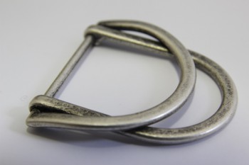 0201/14/100/30/05 - Zierteil, D-Ring, Metall, Gr. 30 mm, altsilber