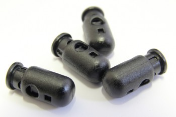 0303/10/025/25/49 - Kordelstopper, Polyester, ca. 25 mm, schwarz