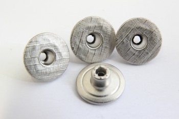 1001/08/295/28/02 - Jeansknopf, Metall, Gr. 17mm (28"), silber matt