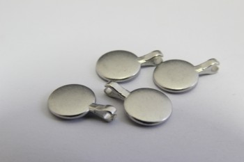 1302/13/014/12/02 - Reißverschlussanhänger, Metall, ca. 12 mm, silber matt