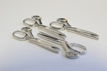 2201/13/035/35/01 - Reißverschlussanhänger, Metall, Gr. ca. 35 mm, silber