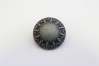 0201/01/039/36/50+49 - Ösenknopf, Metall, Gr. 23 mm (36"), grau/ schwarz