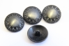 0201/01/039/28/07 - Ösenknopf, Metall, Gr. 17 mm (28"), schwarz gebürstet