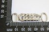 0201/14/143/60/01 - Zierteil, Metall, Gr. 60 mm Gesamtlänge ( Durchlass ca. 14 mm), silber