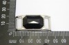 0201/14/162/15/01 - Zierteil, Metall, Gr. ca. 15 mm ( Durchlass), silber/ schwarz