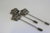 0201/14/252/25/15 - Zierteil, Metall, Gr. 25 mm, gun metall/ oxyd