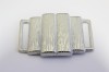 0201/14/266/20/384 - Zierteil, Metall, Gr. 20 mm ( Durchlass), silber/ weiß