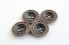 0302/01/082/44/12 - Metallknopf, 4- Loch, Gr. 28 mm (44"), altkupfer