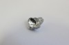 0303/14/201/10 /170 - Zierteil, Kunststoff, Gr.ca. 10x 15 mm, silber/ transparent