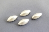 0303/14/267/7x15/01 - Zierteil, Polyester, Gr. 7 x 15 mm, silber/ perle