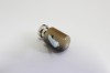0304/10/008/23/127 - Kordelstopper, Metall, ca. 23 mm, silber/ beige/ braun