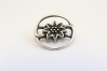 1001/01/498/40/262 - Ösenknopf, Metall, Gr. 25 mm (40"), alsilber glänzend