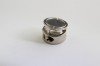 1001/10/013/14/01 - Kordelstopper, Metall, ca. 14 mm, silber
