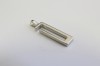 1001/13/025/30/01 - Reißverschlussanhänger, Metall, silber, ca. 30mm