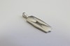 1001/13/042/30/02 - Reißverschlussanhänger , Metall , silber matt, ca. 30mm