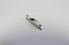 1001/13/064/16/01 - Reißverschlussanhänger, Metall, silber+ Strass, ca. 16 mm