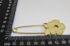 1001/14/091/21 - Zierteil, Metall, Gr. ca. 88 mm Gesamtlänge, gold 