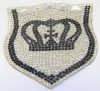 1311/15/012/80/49170 - Emblem, Polyester, Gr. ca. 80 mm, schwarz/ Strass