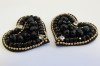 1311/15/013/25/49170 - Emblem, Polyester, Gr. ca. 25 mm, schwarz/ Strass