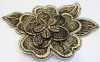 1311/15/014/15/49+21 - Emblem, Polyester, Gr. ca. 15 mm, schwarz/ gold/ Strass