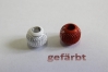 1314/14/052/5/ 81 - Zierteil,Perle, Polyester, Gr. ca. 5 mm, silber/ weißl