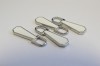 2201/13/033/28/62 - Reißverschlussanhänger, Metall, Gr. ca. 28 mm, silber mit weißem Poxy