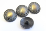 0201/01/039/28/10 - Ösenknopf, Metall, Gr. 17 mm (28"), altmessing gebürstet