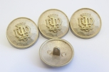 0201/01/076/40/19 - Ösenknopf, Metall, Gr. 25 mm  (40"), silber/ messing