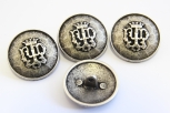 0201/01/076/40/05 - Ösenknopf, Metall, Gr. 25 mm  (40"), altsilber