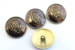 0201/01/076/40/156 - Ösenknopf, Metall, Gr. 25 mm  (40"), braun