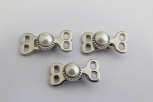 0201/14/274/10/01 - Hakenverschluss, Metall, Gr. 10 mm, silber+ perle