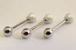 0201/14/362/35/01+91 - Zierteil, Metall, Gr. ca. 35 mm, silber + perla