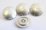 0302/01/316/32/02 - Ösenknopf,  Metall, 4-Loch Gr. 20 mm  (32"),  silber matt