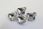 0303/14/201/10 /170 - Zierteil, Kunststoff, Gr.ca. 10x 15 mm, silber/ transparent