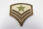 0303/15/405/332 - Emblem ,Polyester, ca. 47x 42 mm , beige/ braun/ olive
