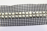 0608/15/002/35/49 - Band, Polyester, ca.35 mm breit, schwarz+ Strass