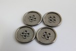 1001/01/129/44/15 - Metallknopf, 4-Loch, Gr. 28 mm (44"), gun metall/ oxyd