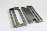 1001/07/098/50/15 - Schließe, Metall, Gr. ca. 50 mm ( Durchlass), gun metall/ oxyd