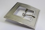1001/07/127/40/01 - Schnalle mit Dorn, Metall, Gr. ca. 40 mm ( Durchlass), silber+ Lack