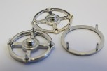 1001/12/105/40/01 oL - Ringdrucker, Komplett, Metall, Gr. 40 mm, silber 