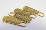 1001/13/051/35/116 - Reißverschlussanhänger , Metall , gold+ transparenter Lack, ca. 35mm