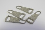 1001/13/060/30/02 - Reißverschlussanhänger , Metall , ca. 30 mm, silber matt