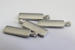 1302/13/021/21/02 - Reißverschlussanhänger, Metall, ca. 21 mm, silber matt