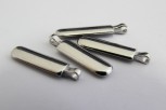 1302/13/023/25/01 - Reißverschlussanhänger, Metall, ca.25 mm, silber
