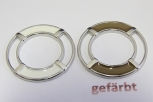 2201/14/192/20/01 - Zierteil, Metall, Gr. ca. 20 mm (innen), silber/ weiß